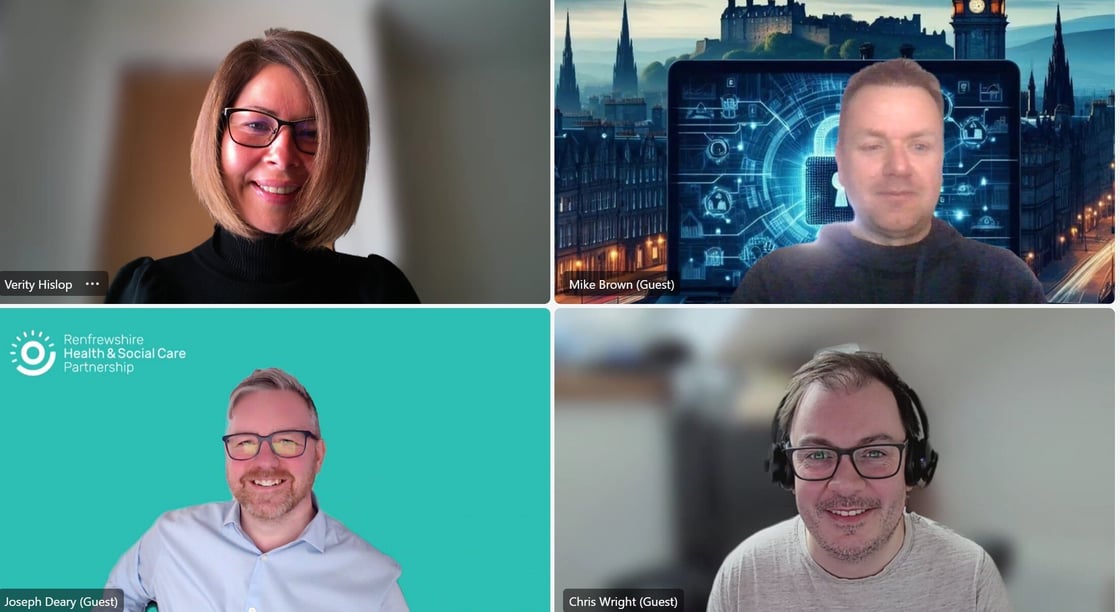 Photo of AI Community Leads: Verity Hislop, Mike Brown, Joe Deary, Chris Wright..