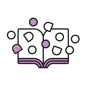 Icon or a book representing the new Resource Centre.